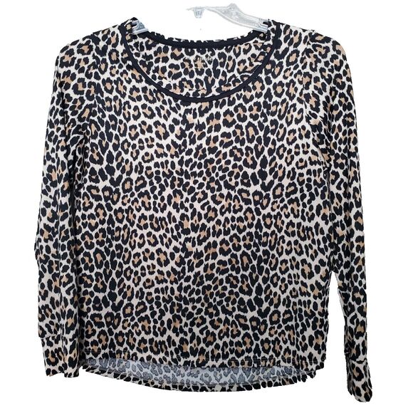 Kate Spade Animal Print Long Sleeve Cozy Knit Top Size Small - Picture 1 of 6